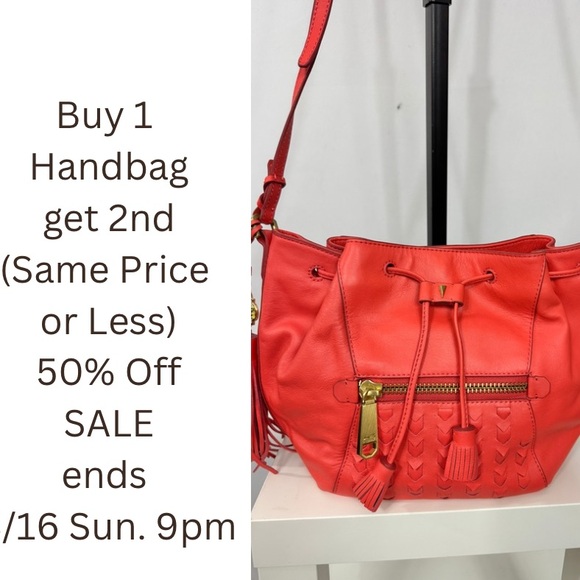 Rafe’ Orange Designer Leather Shoulder Bag NWOT - Picture 16 of 16